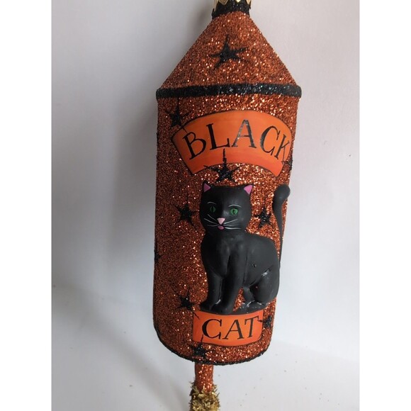 Patricia Breen Halloween Blastoff Rocket Black Cat Ornament Christmas RARE - Picture 2 of 5